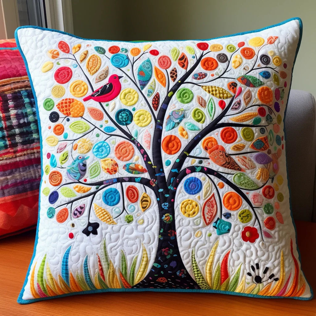 Bird Tree TAI060324105 Quilted Pillow Case