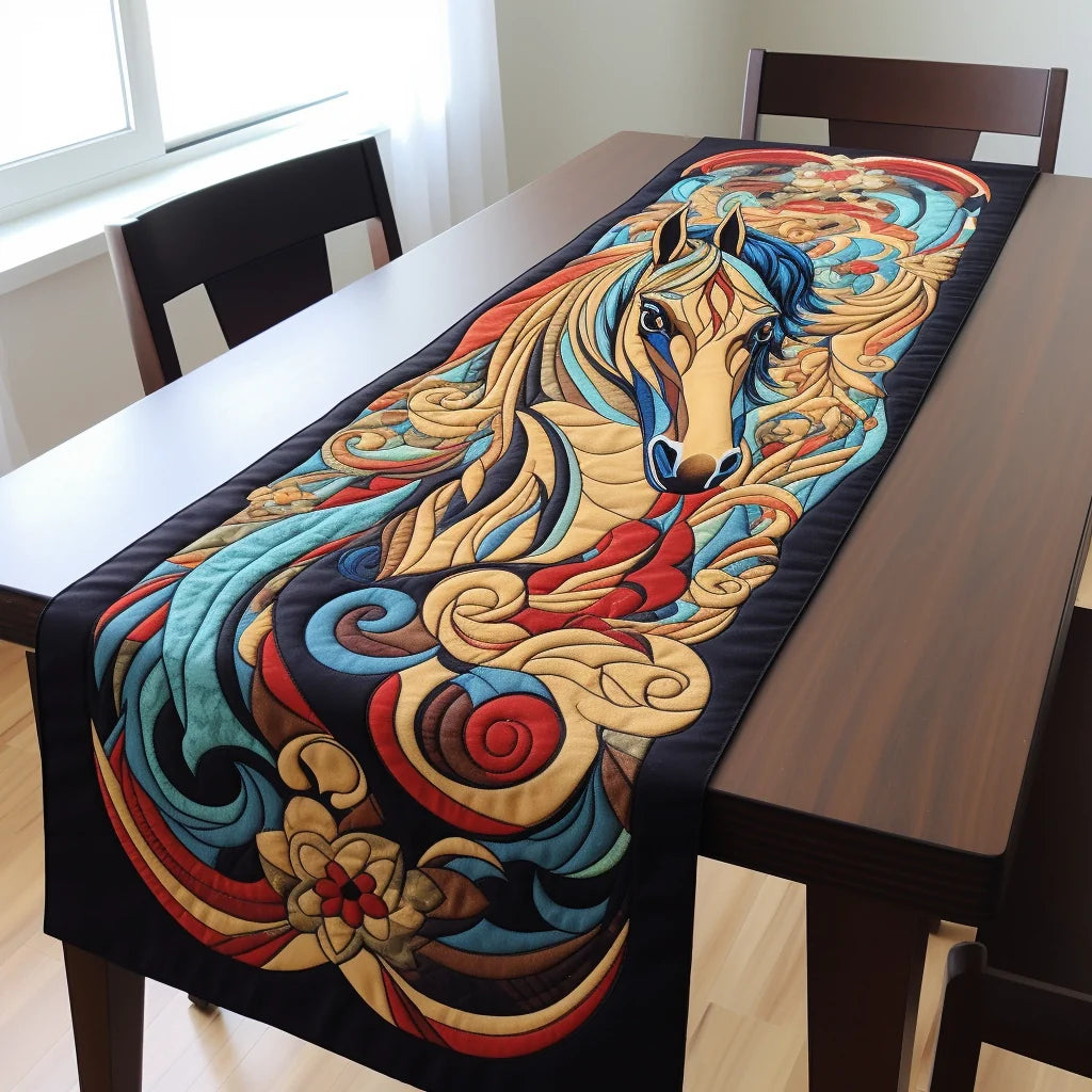 Horse TAI221223205 Quilted Table Runner