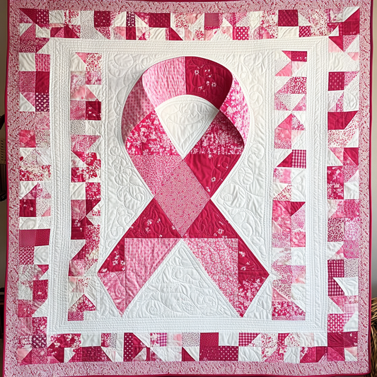 Breast Cancer Ribbon TAI101224159 Quilt Blanket