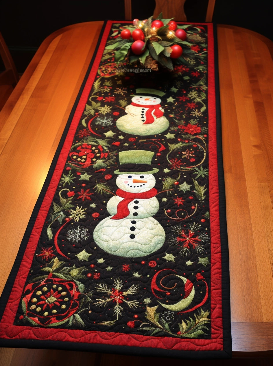 Snowman CLA08122311 Quilted Table Runner