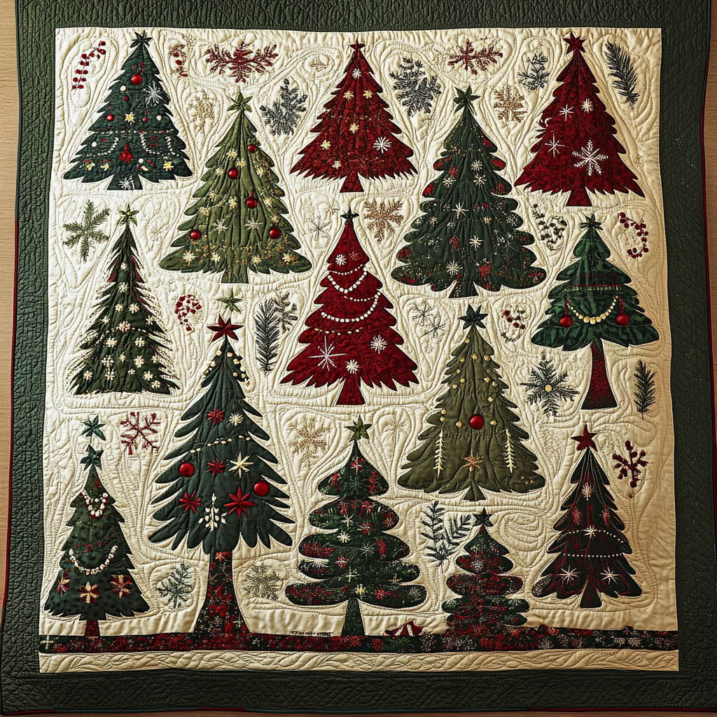 Christmas Tree TAI141124483 Quilt Blanket