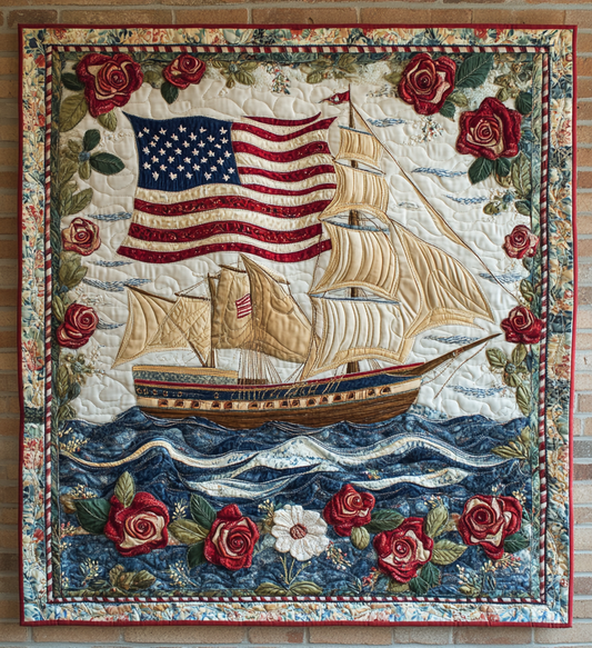 Patriotic Ship DAI051224047 Quilt Blanket