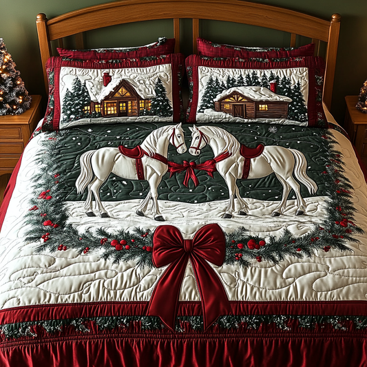 Christmas Horse TAI201124266 Quilt Bedding Set