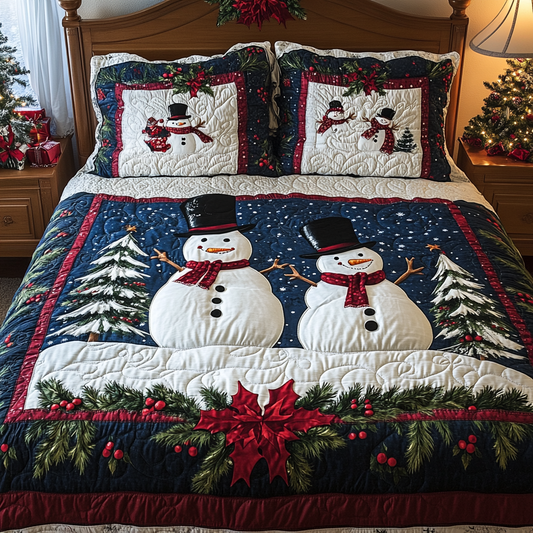 Christmas Snowman TAI141124238 Quilt Bedding Set