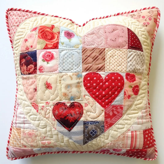 Heart TAI020324222 Quilted Pillow Case