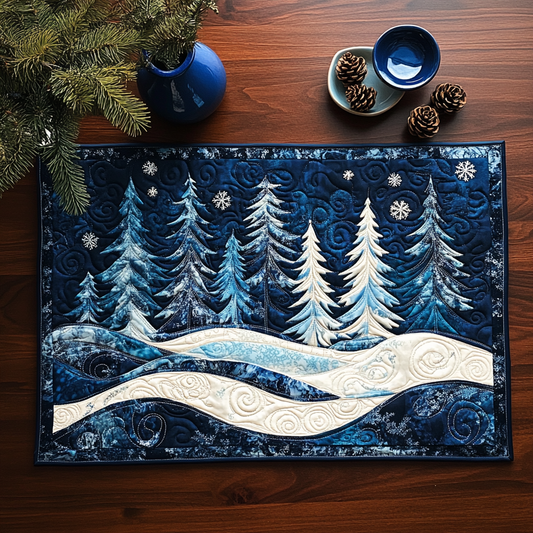 Winter Forest TAI111124299 Quilted Placemats