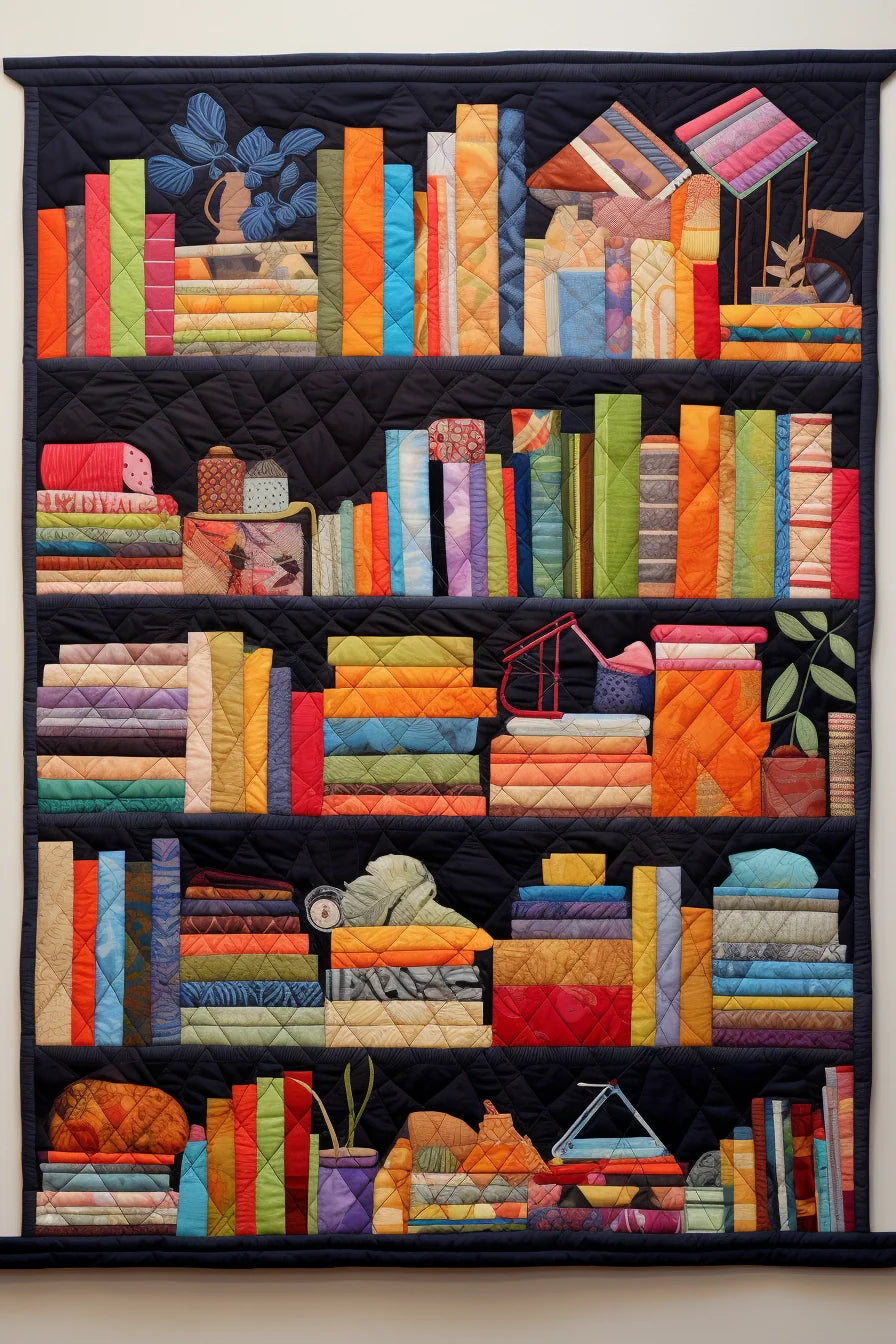 Bookcase TAI260224001 Quilt Blanket