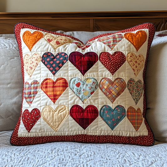 Heart DAI230924161 Quilted Pillow Case