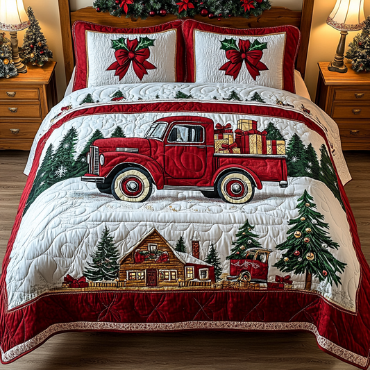 Christmas Truck TAI201124343 Quilt Bedding Set