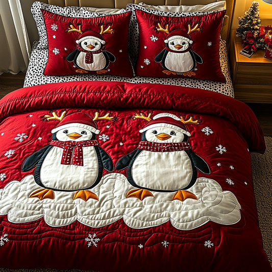 Christmas Penguin TAI201124032 Quilt Bedding Set