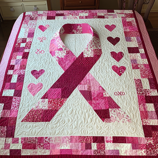 Breast Cancer Ribbon TAI101224163 Quilt Blanket