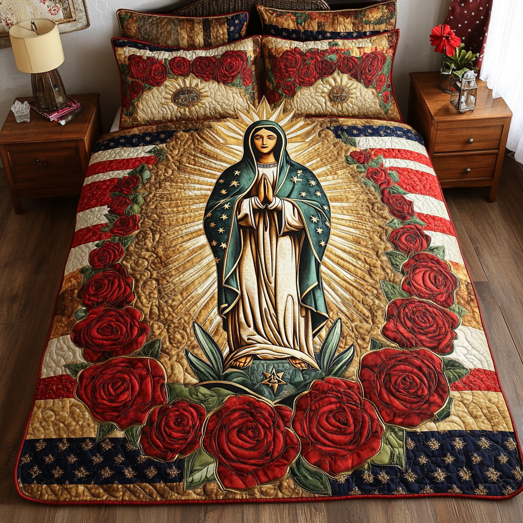 Patriotic Mother Mary DAI231124098 Quilt Bedding Set