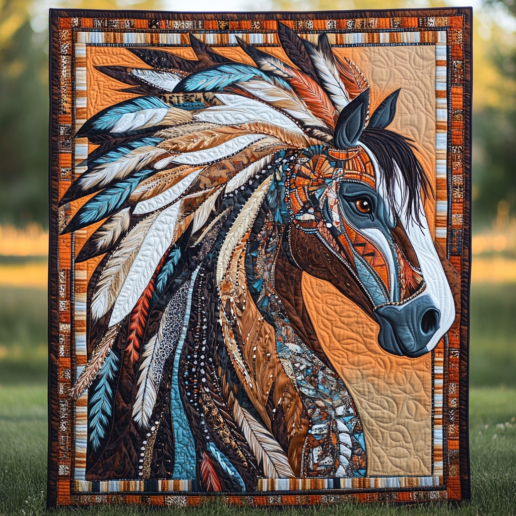 Native Horse TAI111124212 Quilt Blanket