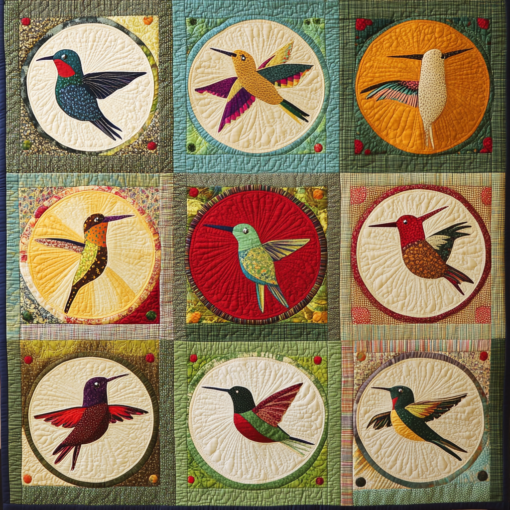 Hummingbird DAI070824102 Quilt Blanket