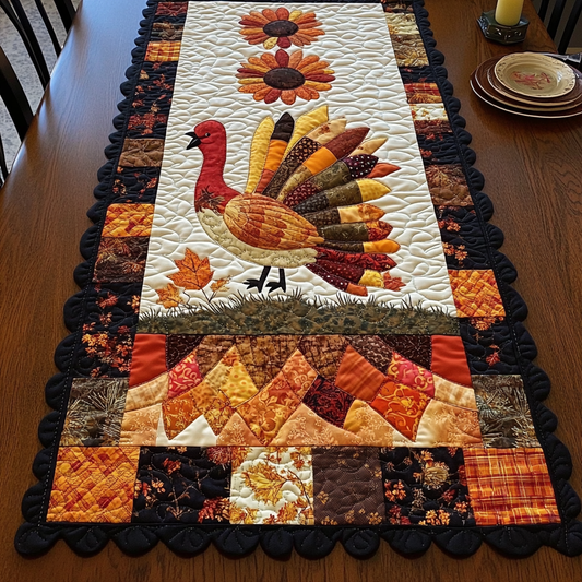 Autumn Turkey TAI041024347 Quilted Table Runner