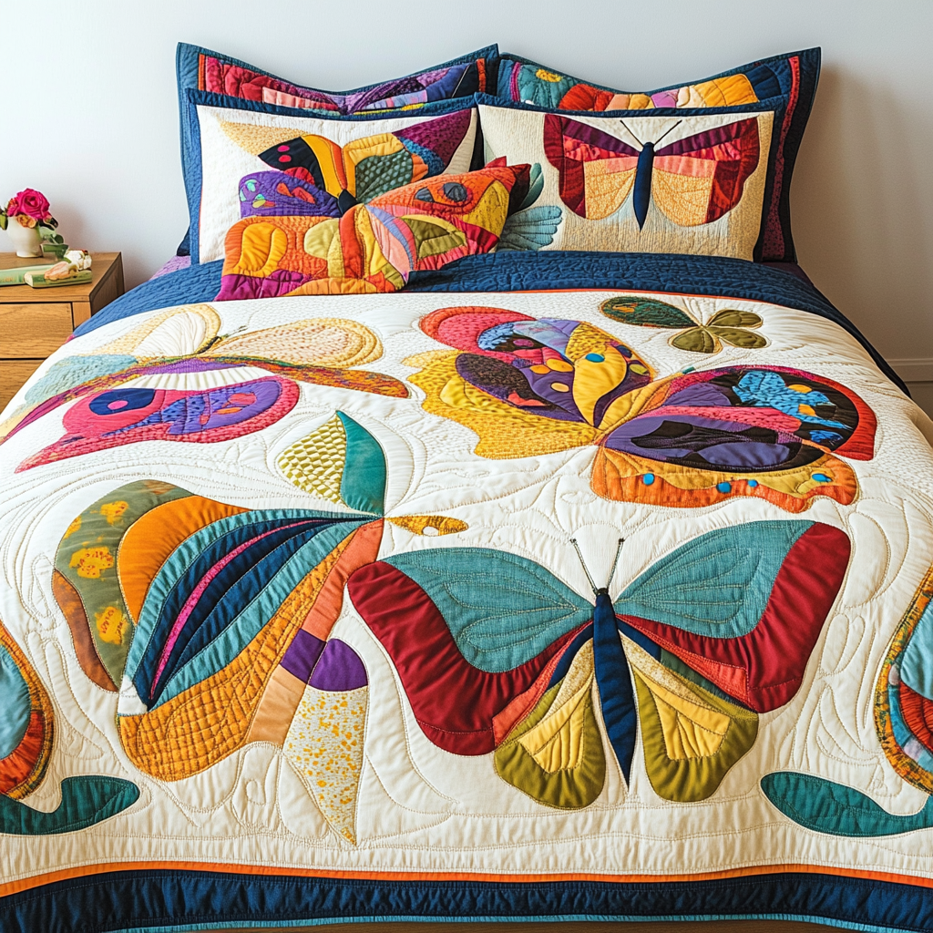 Butterfly TAI080824097 Quilt Bedding Set