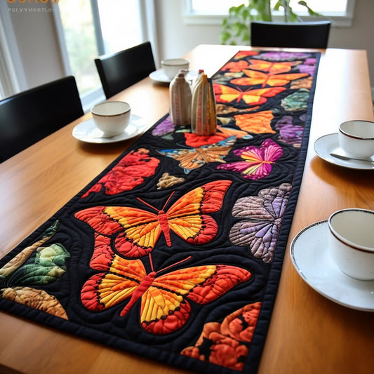 Butterfly TAI221223162 Quilted Table Runner