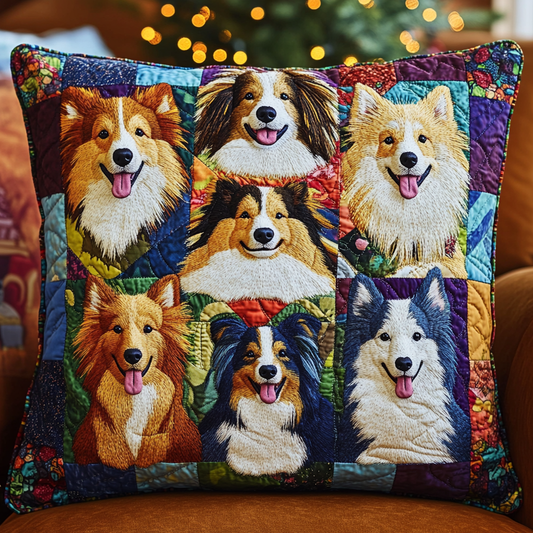 Sheltie TAI181024588 Quilted Pillow Case