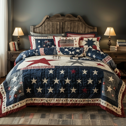 Patriotic Star TAI251124136 Quilt Bedding Set