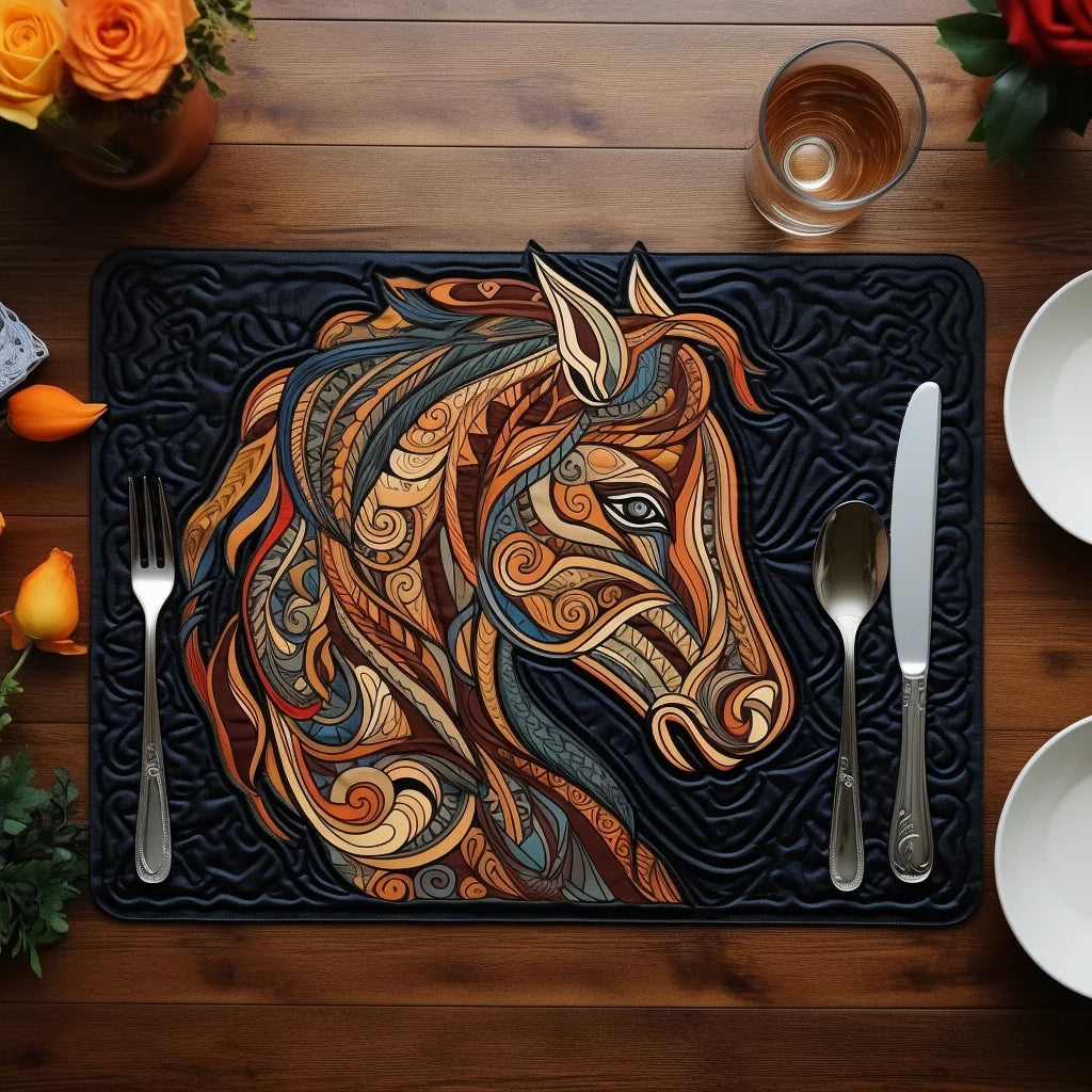 Horse TAI040124201 Quilted Placemats