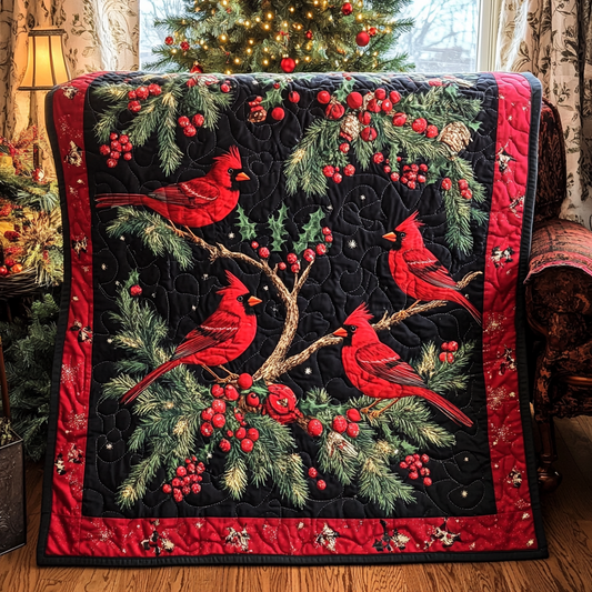 Christmas Cardinal TAI041024415 Quilt Blanket