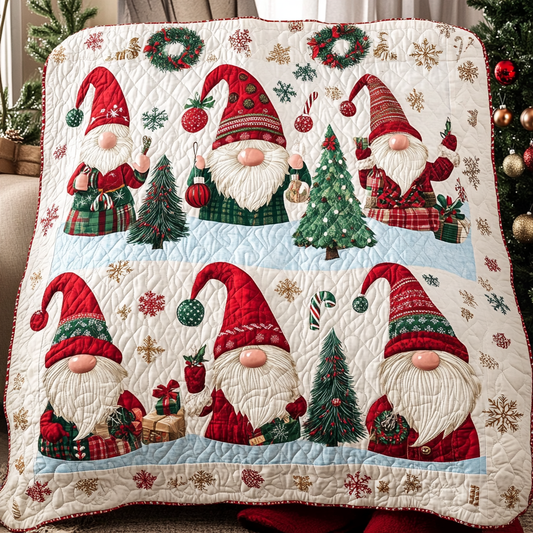 Christmas Gnome TAI201124405 Quilt Blanket