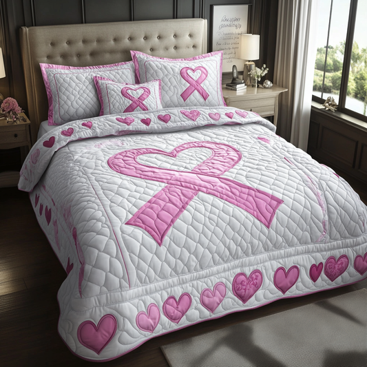 Breast Cancer Ribbon TAI101224290 Quilt Bedding Set