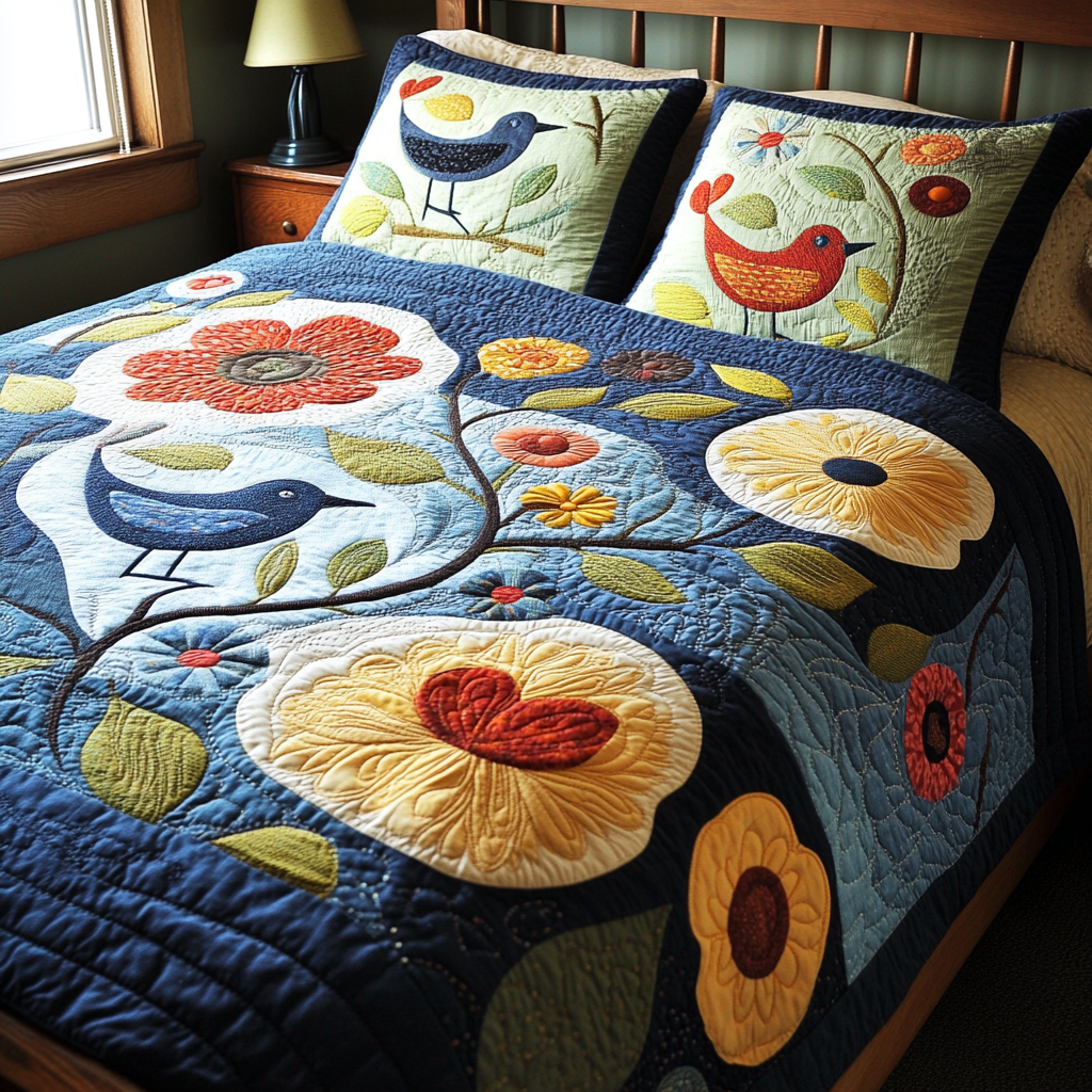 Birds TAI251124140 Quilt Bedding Set