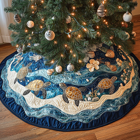 Sea Turtle TAI201124497 Quilted Tree Skirt