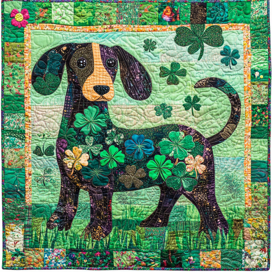 St Patrick's Day Dachshund DAI241224410 Quilt Blanket