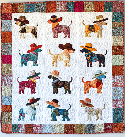 Cowboy Dog DAI241224367 Quilt Blanket