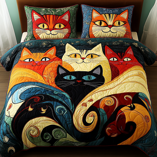 Cats TAI201124212 Quilt Bedding Set