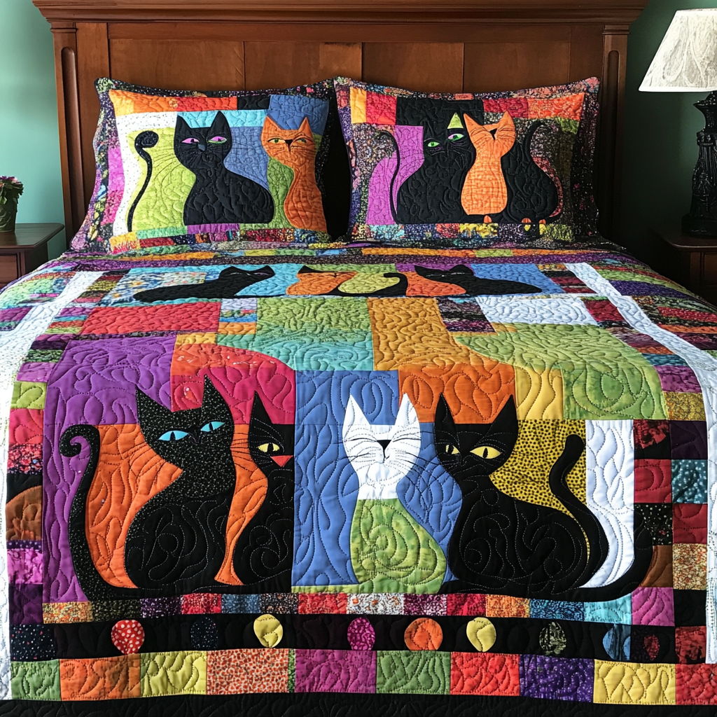 Cats TAI181024223 Quilt Bedding Set