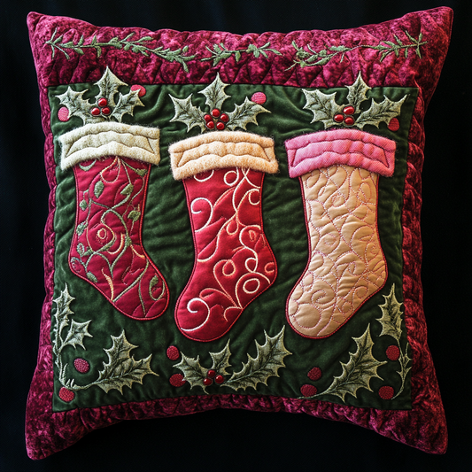 Christmas Stocking DAI231124122 Quilted Pillow Case