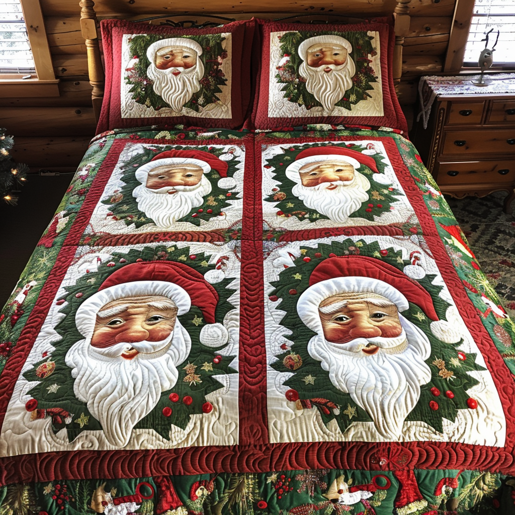 Christmas Santa TAI111124196 Quilt Bedding Set