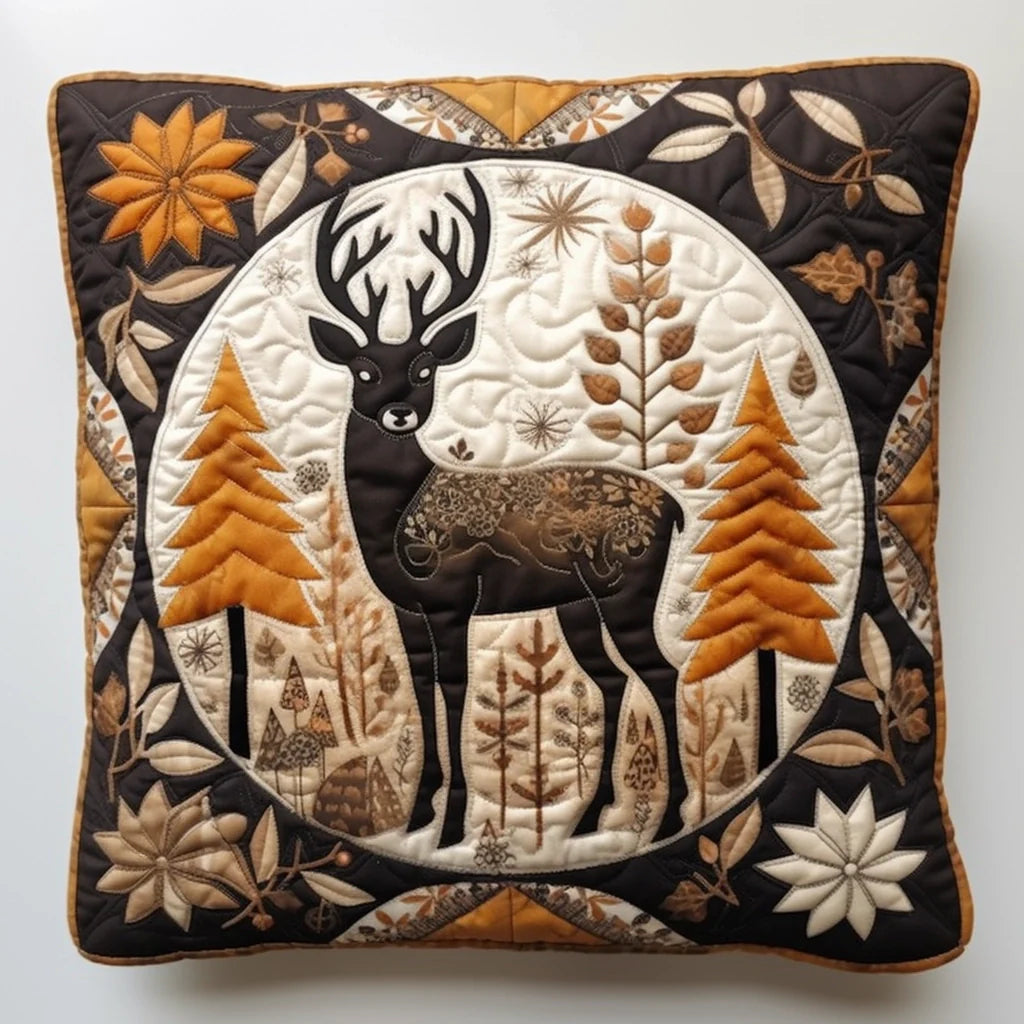 Deer TAI060324095 Quilted Pillow Case