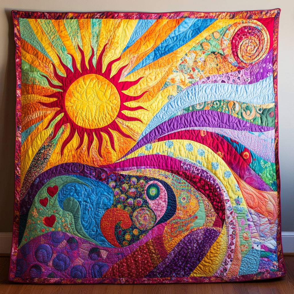 Hippie Sun TAI181024018 Quilt Blanket