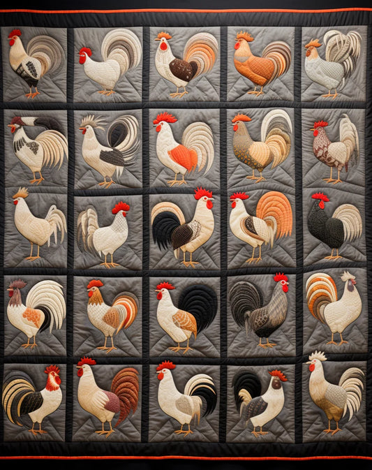 Rooster TAI07122306 Quilt Blanket