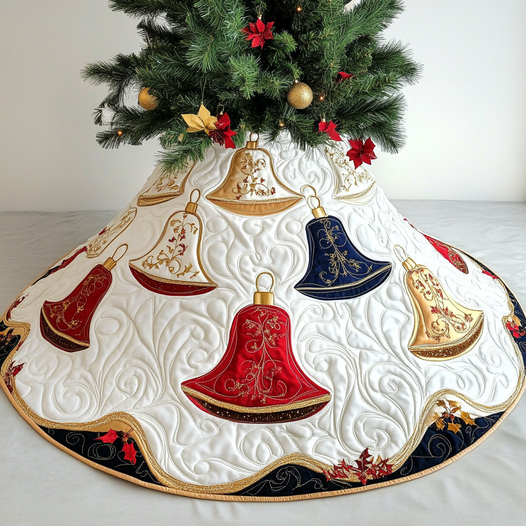 Christmas Bell DAI040924142 Quilted Tree Skirt