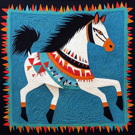 Native American Horse DAI040924257 Quilt Blanket