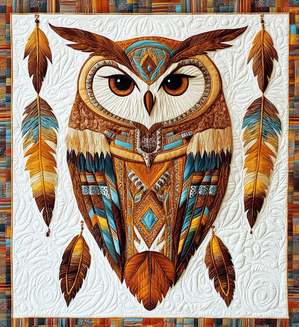 Native American Owl DAI171224056 Quilt Blanket