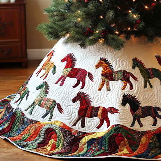 Horse DAI090924025 Quilted Tree Skirt