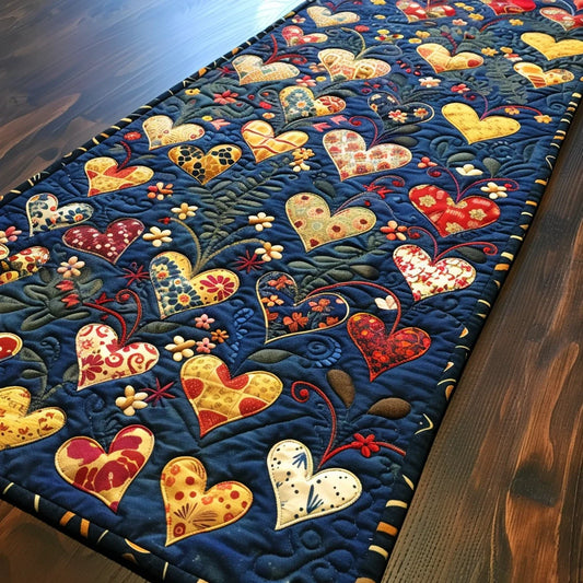 Heart TAI020324055 Quilted Table Runner