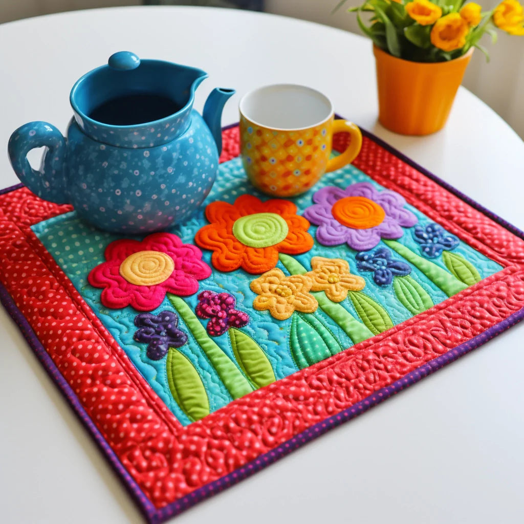 Flower TAI260224176 Quilted Placemats