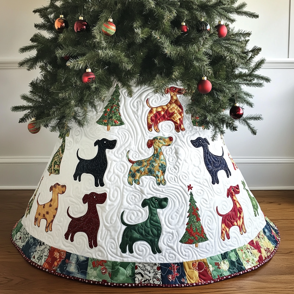 Dog DAI090924071 Quilted Tree Skirt