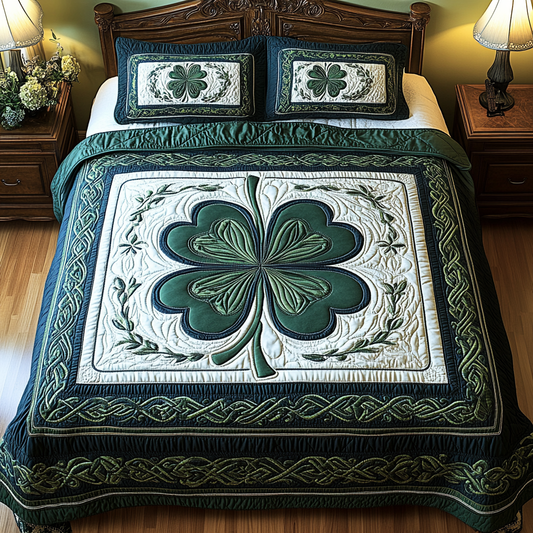 Celtic Shamrock TAI101224473 Quilt Bedding Set