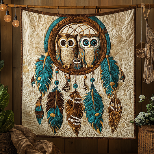 Owl Dreamcatcher DAI241224426 Quilt Blanket