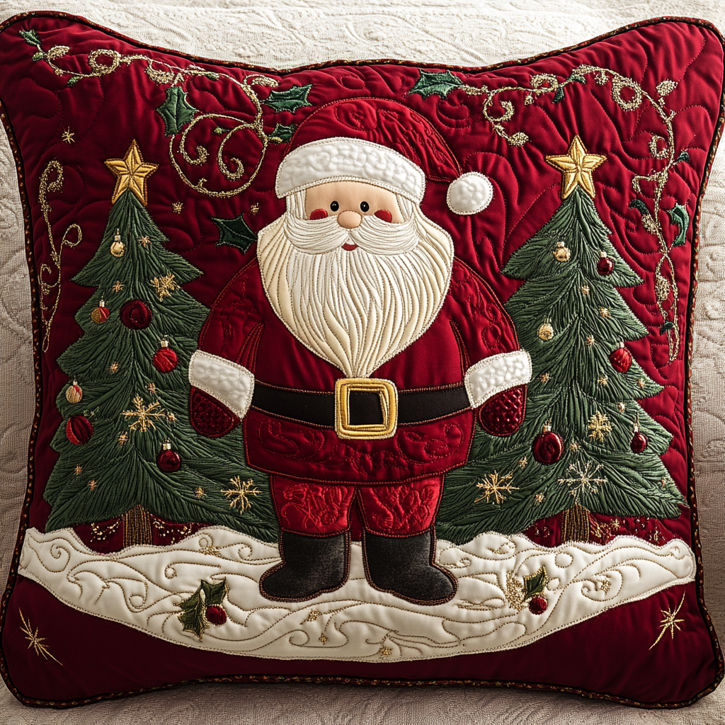 Christmas Santa TAI141124371 Quilted Pillow Case