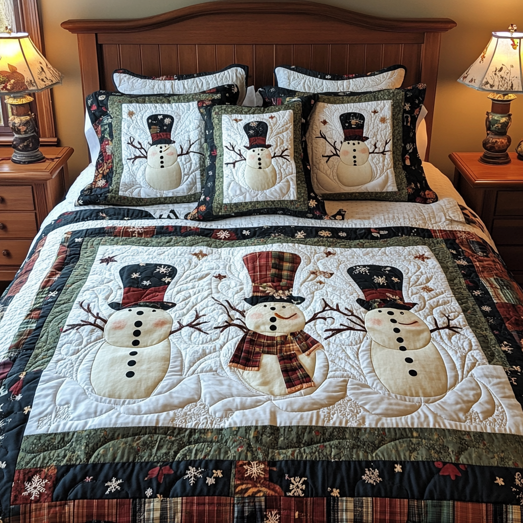 Snowman DAI190824241 Quilt Bedding Set