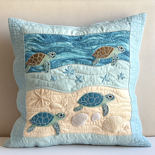 Sea Turtle TAI141124346 Quilted Pillow Case